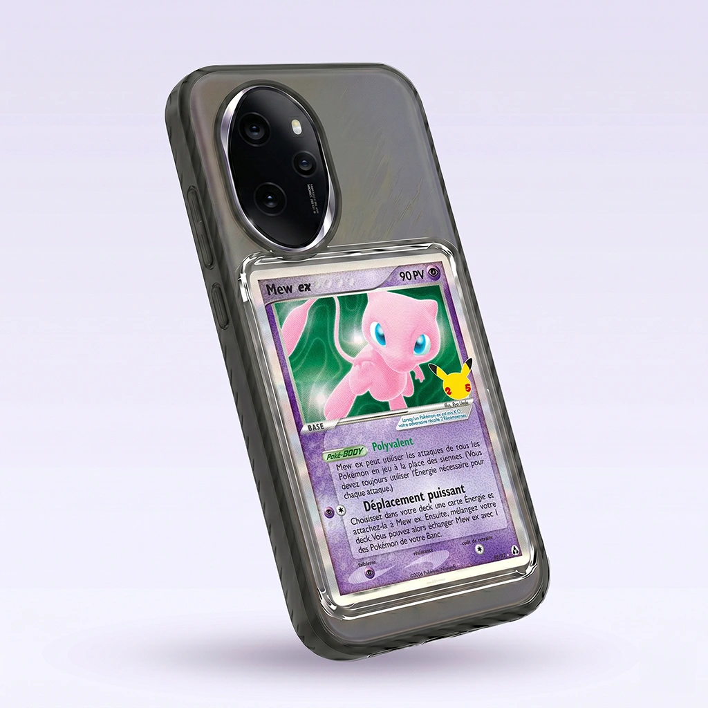 Coque Honor 100 Pro noire avec slot pour carte (Pokémon, One Piece, Magic & TCG).