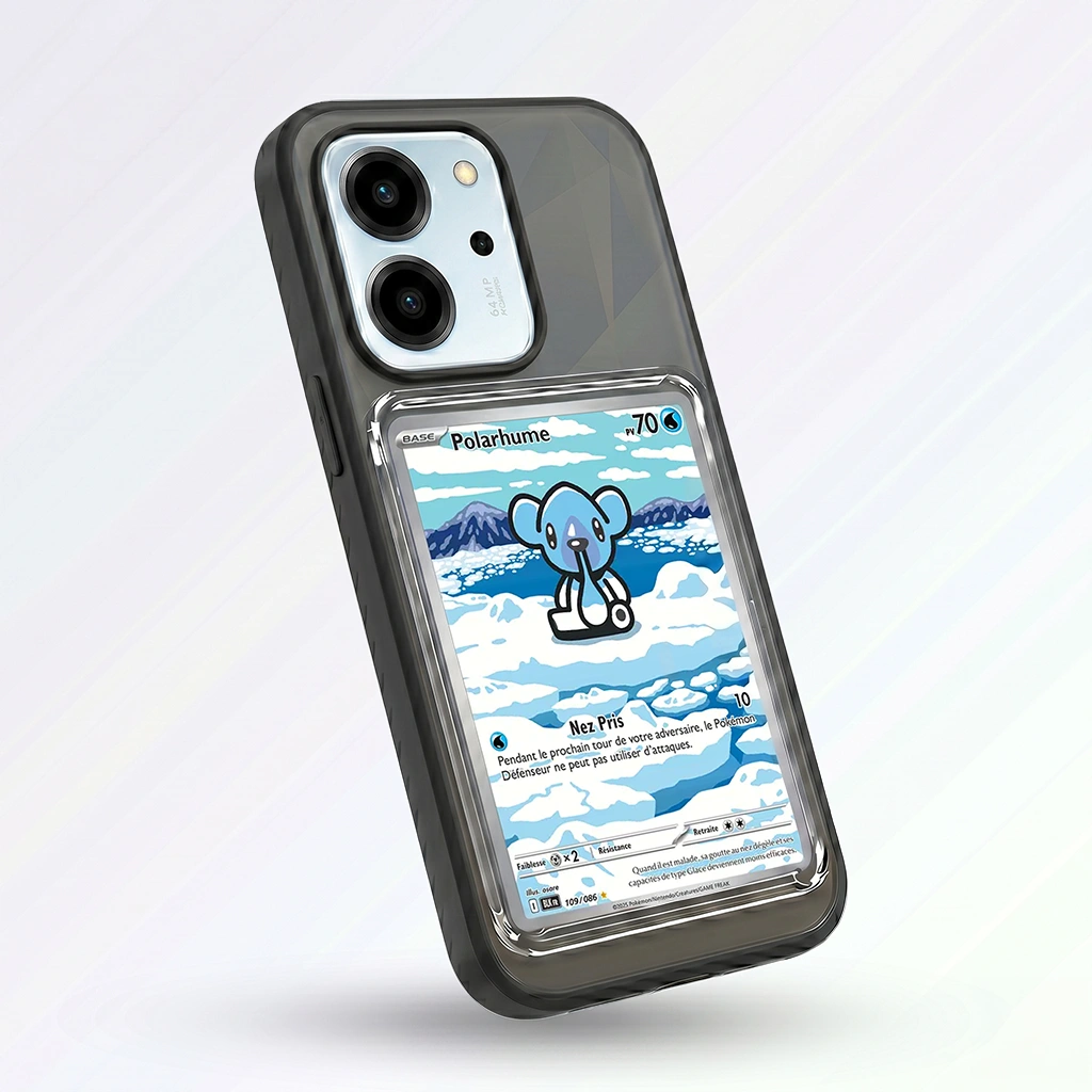 Coque Honor 80 SE noire avec slot pour carte (Pokémon, One Piece, Magic & TCG).