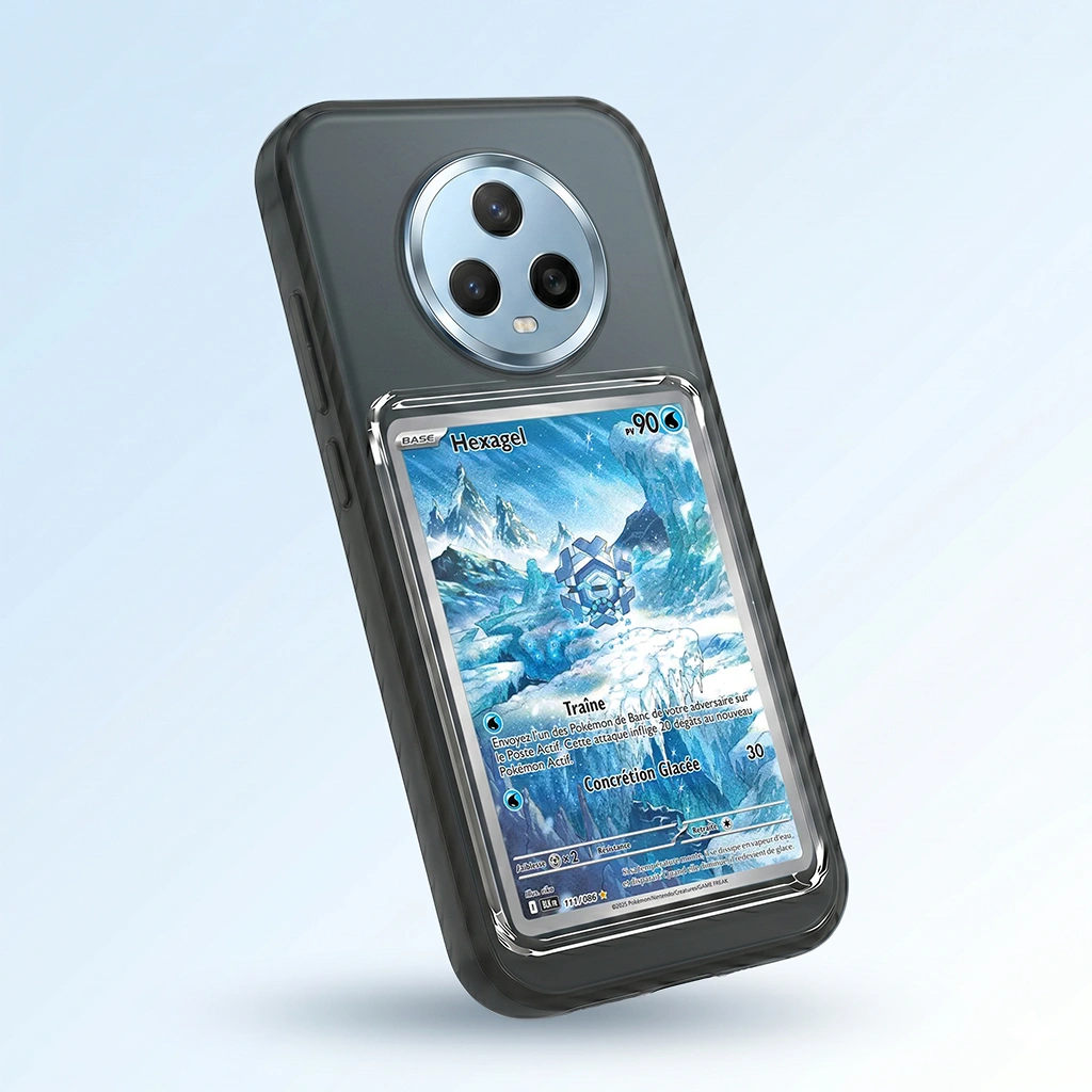 Coque Magic 5 noire avec slot pour carte (Pokémon, One Piece, Magic & TCG).