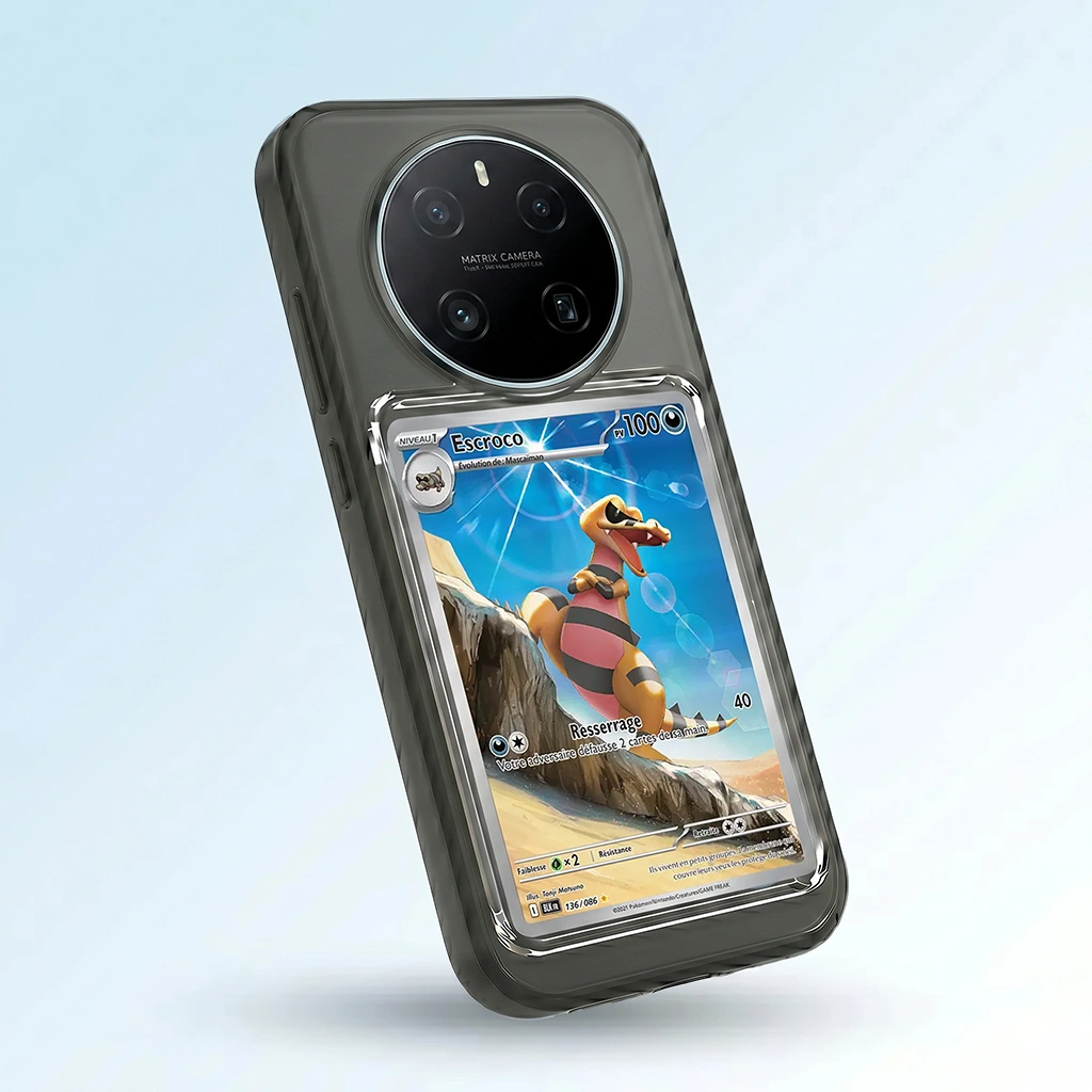 Coque Magic 7 Pro noire + slot carte (Pokémon, One Piece, Magic & TCG).
