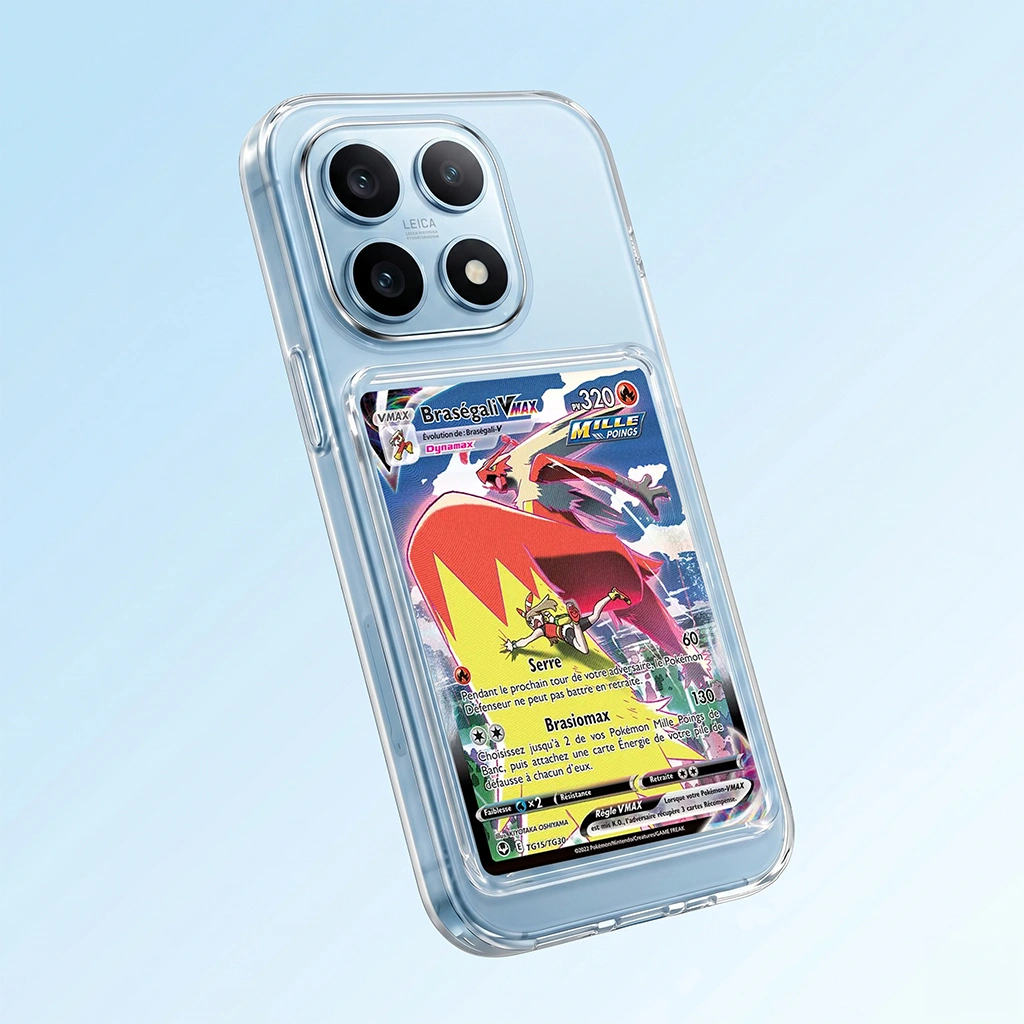 Coque Xiaomi 17 transparente avec slot pour carte (Pokémon, One Piece, Magic & TCG).