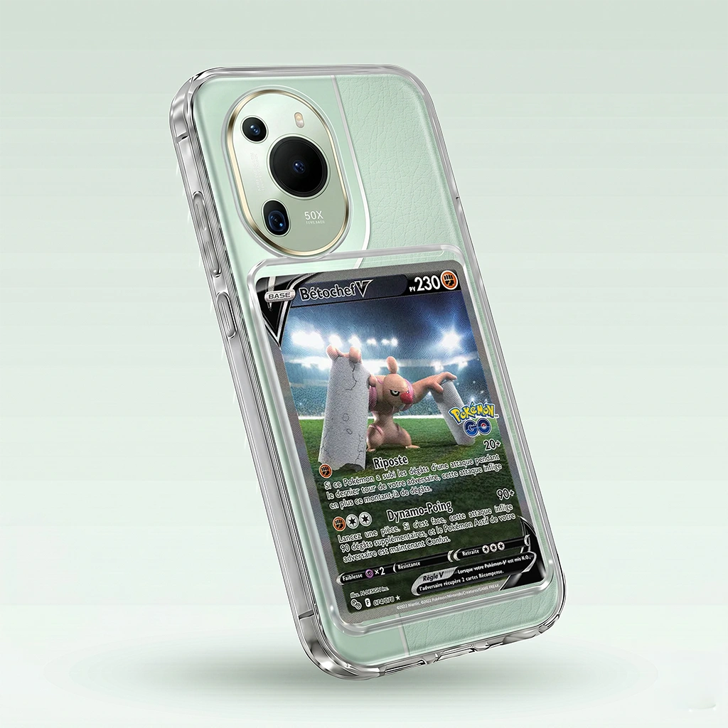 Coque Honor 200 Pro transparente avec slot pour carte (Pokémon, One Piece, Magic & TCG).