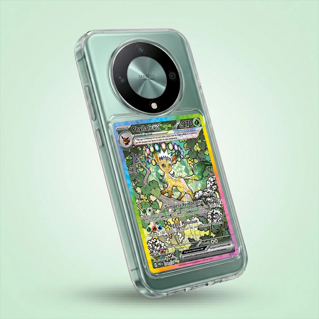 Coque Honor magic 6 transparent avec slot pour carte (Pokémon, One Piece, Magic & TCG).