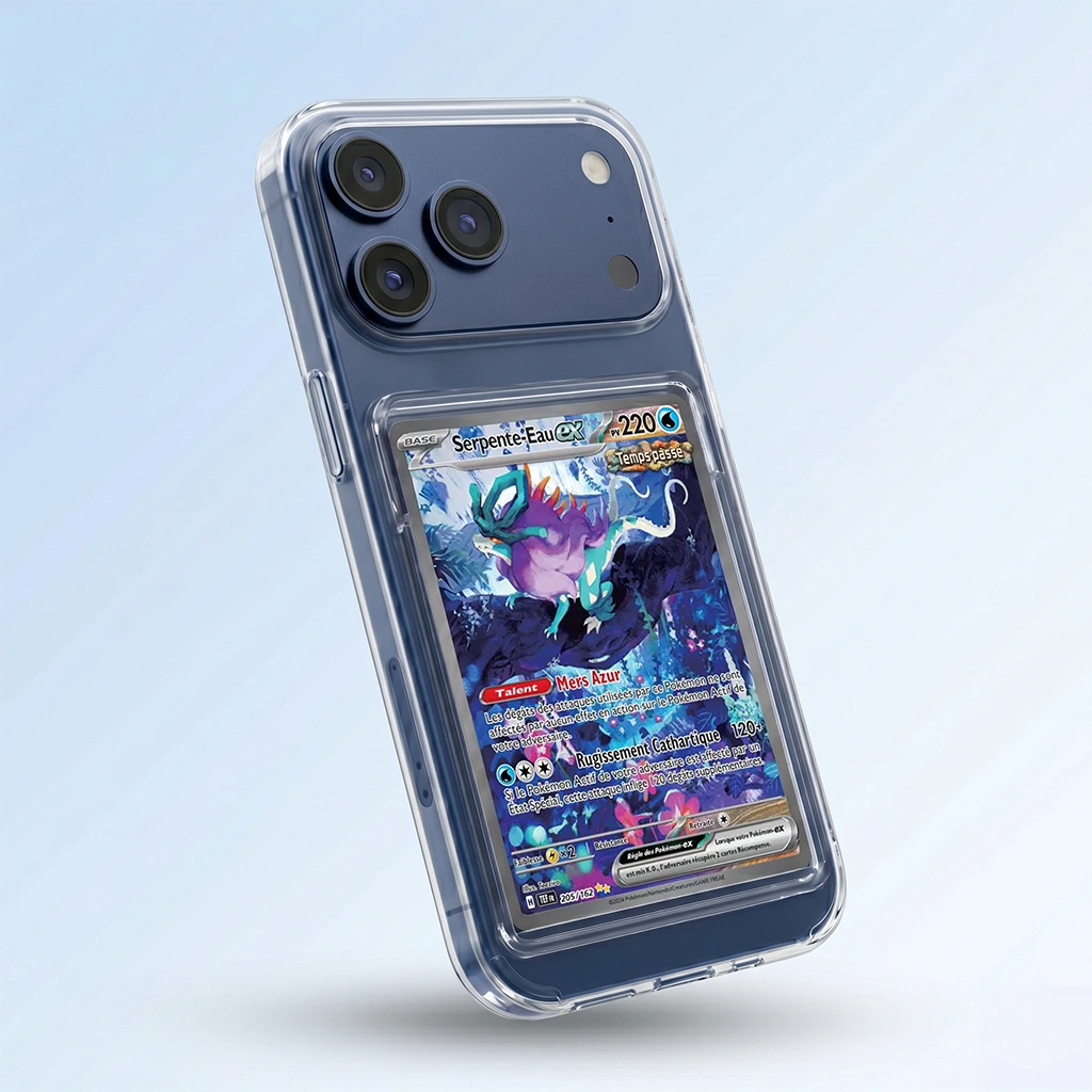 COQUE TELEPHONE TRANSPARENTE POUR CARTE